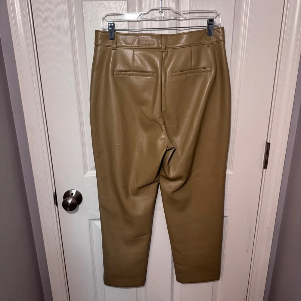 Aritzia Babaton Command Cropped Vegan Leather Straight Leg Pant - Picture 8 of 15